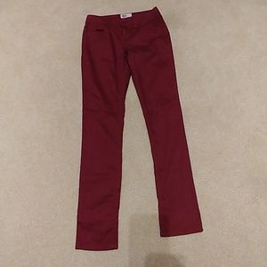 SO stretch burgundy straight leg Pants.